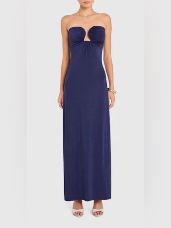 Amanda Uprichard Dresses & Skirts - Amanda Uprichard Saladana Dress in Navy |Maxi Dress with Sweetheart Cutout